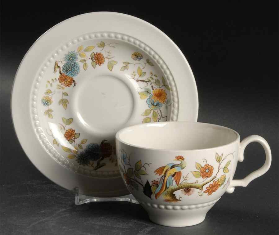 Paradise Flat Cup & Saucer Set by Royal Cauldon-1