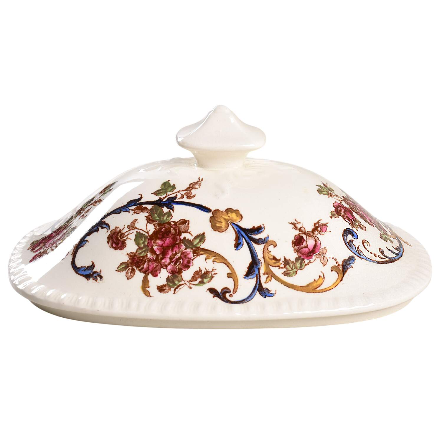 Premier Rose Lid for Oval Vegetable by Royal Cauldon-1