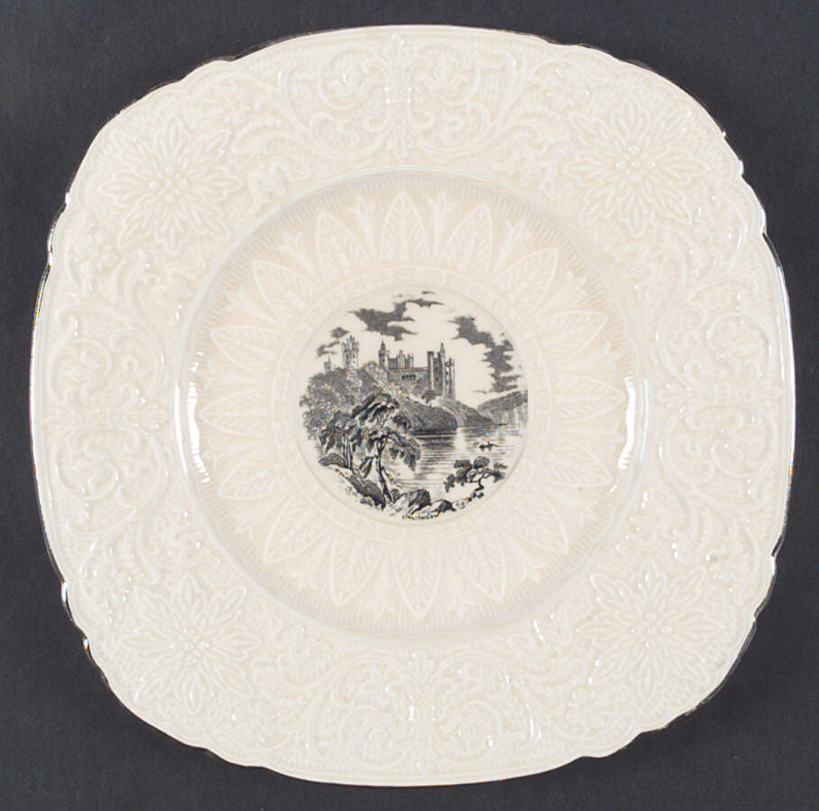 Royal Castles Square Dinner Plate by Royal Cauldon-1