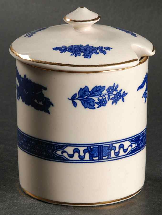 Dragon (Gold Trim) Jam/Jelly & Lid by Royal Cauldon-1