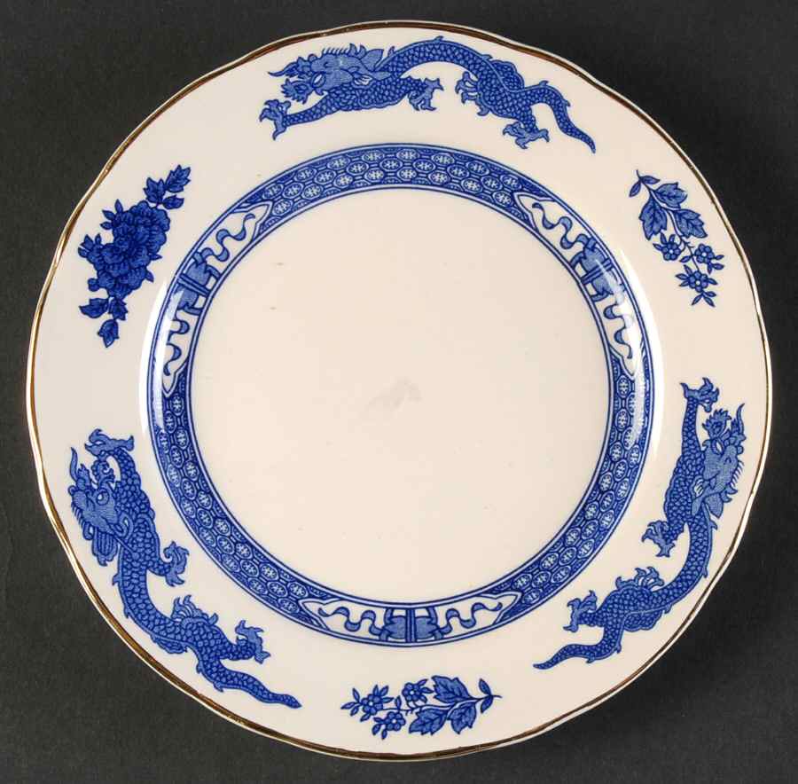 Dragon (Gold Trim) Bread & Butter Plate by Royal Cauldon-1