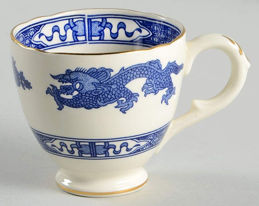 Dragon (Gold Trim) Footed Demitasse Cup by Royal Cauldon-1