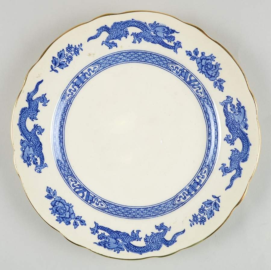 Dragon (Gold Trim) Salad Plate by Royal Cauldon-1