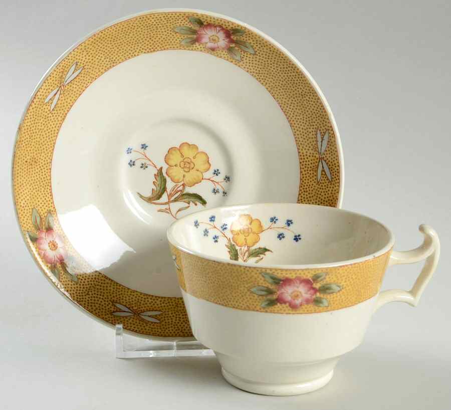 ROC4 Footed Cup & Saucer Set by Royal Cauldon-1