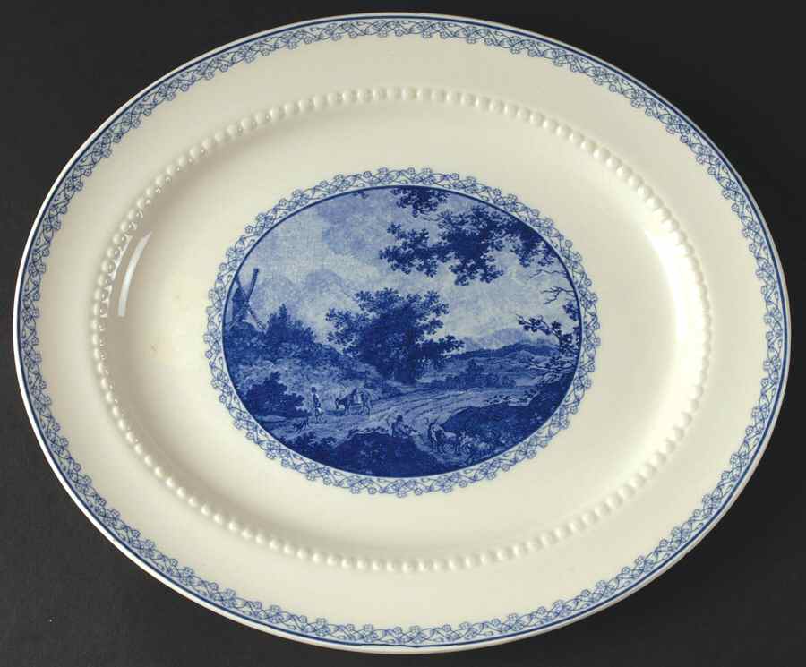 Scenario 12" Oval Serving Platter by Royal Cauldon-1
