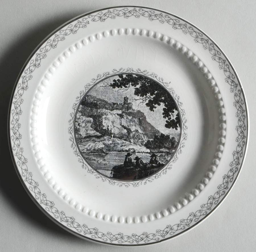 Scenario Black Bread & Butter Plate by Royal Cauldon-1