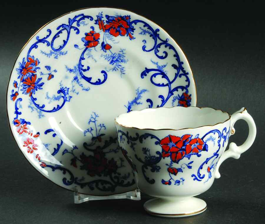 Shangri La Footed Cup & Saucer Set by Royal Cauldon-1