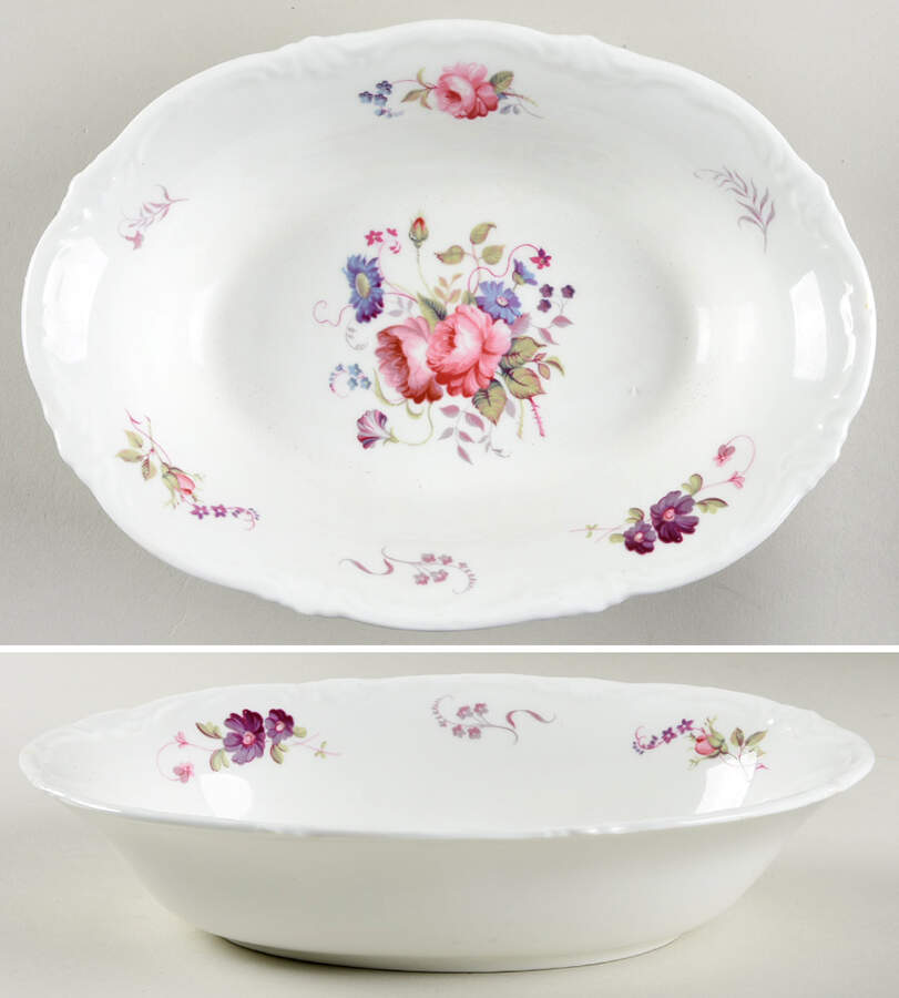 Shrewsbury (No Trim) 9" Oval Vegetable Bowl by Royal Cauldon-1