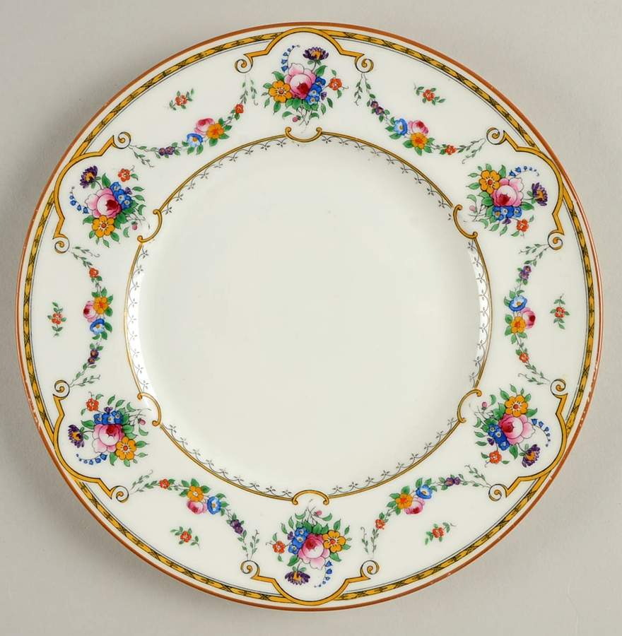 Sledmere (White Background) Salad Plate by Royal Cauldon-1