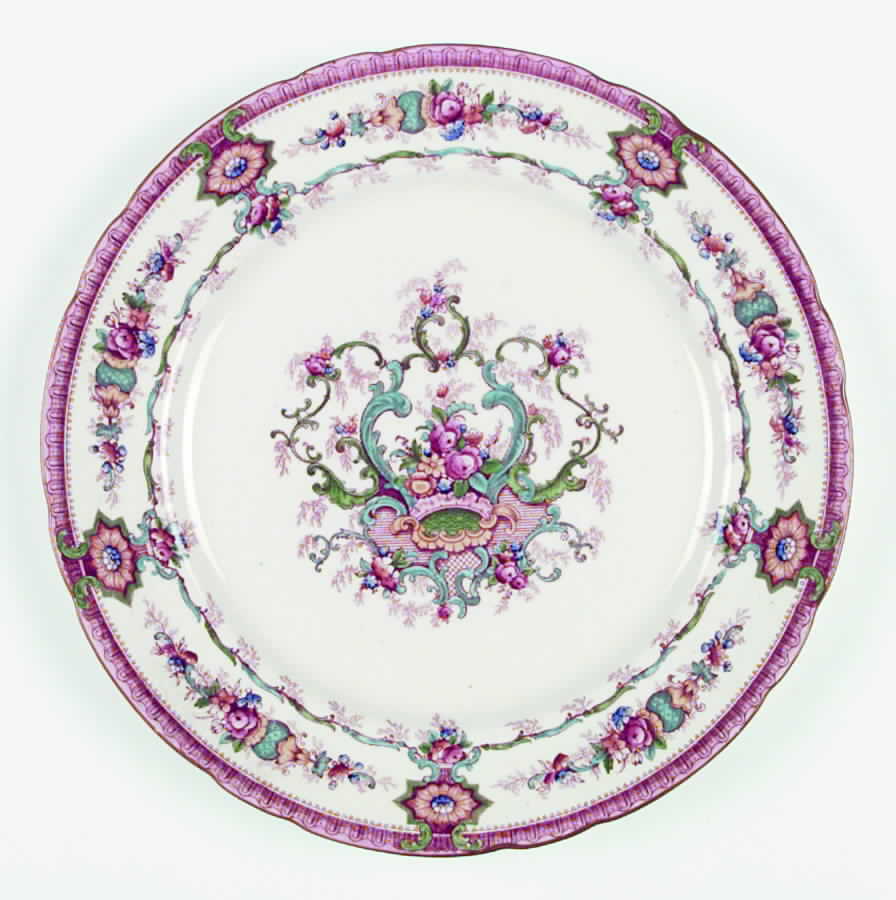 Souvenir Pink Dinner Plate by Royal Cauldon-1
