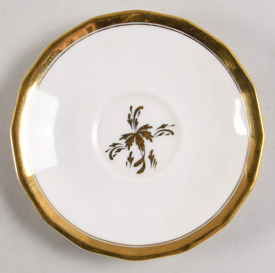Tea Leaf Saucer for Bouillon Cup by Royal Cauldon-1