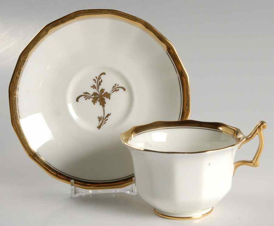 Tea Leaf Footed Cup & Saucer Set by Royal Cauldon-1