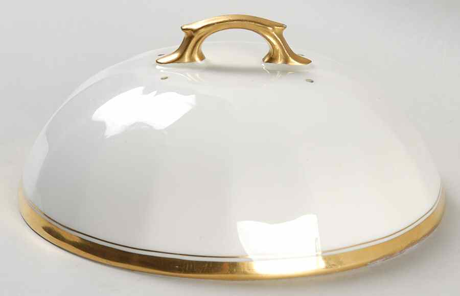Tea Leaf Lid for Muffin Dish by Royal Cauldon-1