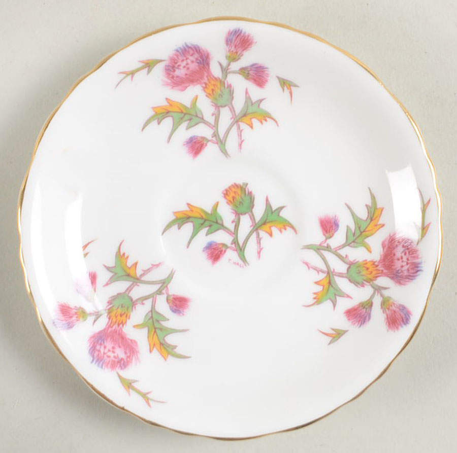 Thistle Saucer for Demitasse Cup by Royal Cauldon-1
