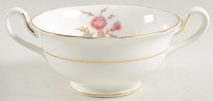 Thistle Footed Cream Soup Bowl by Royal Cauldon-1