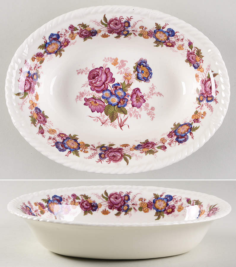 Trentham 9" Oval Vegetable Bowl by Royal Cauldon-1