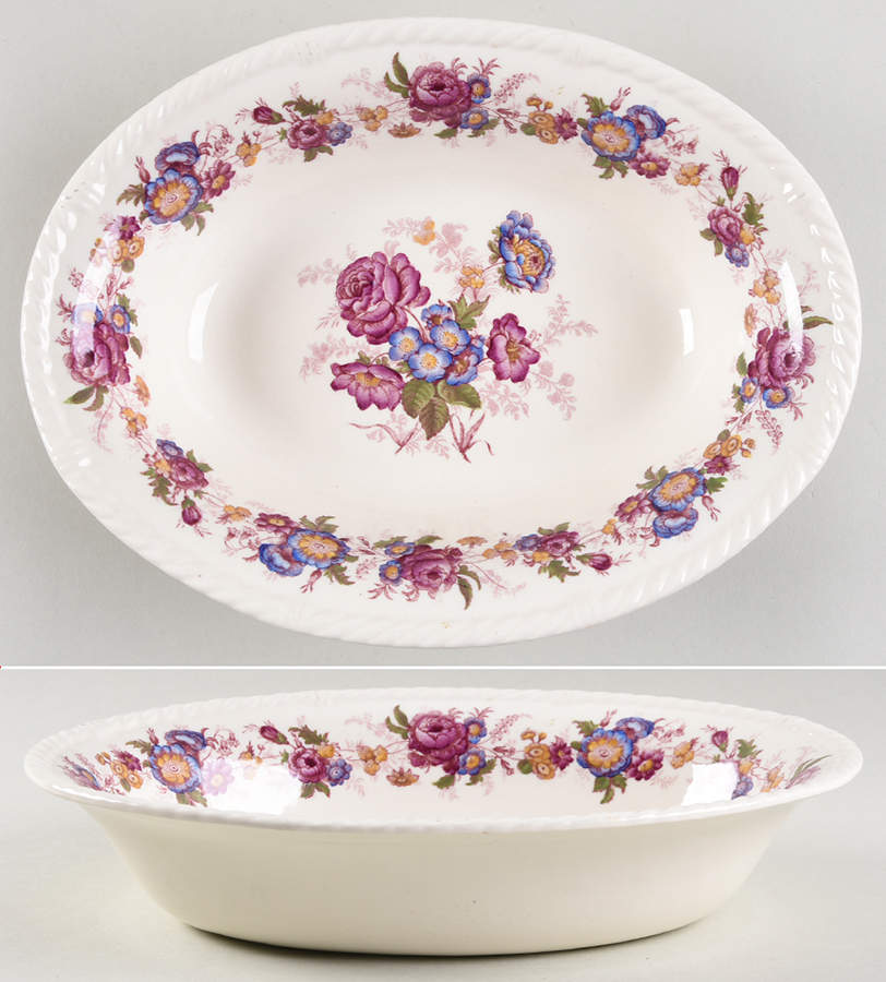 Trentham 10" Oval Vegetable Bowl by Royal Cauldon-1