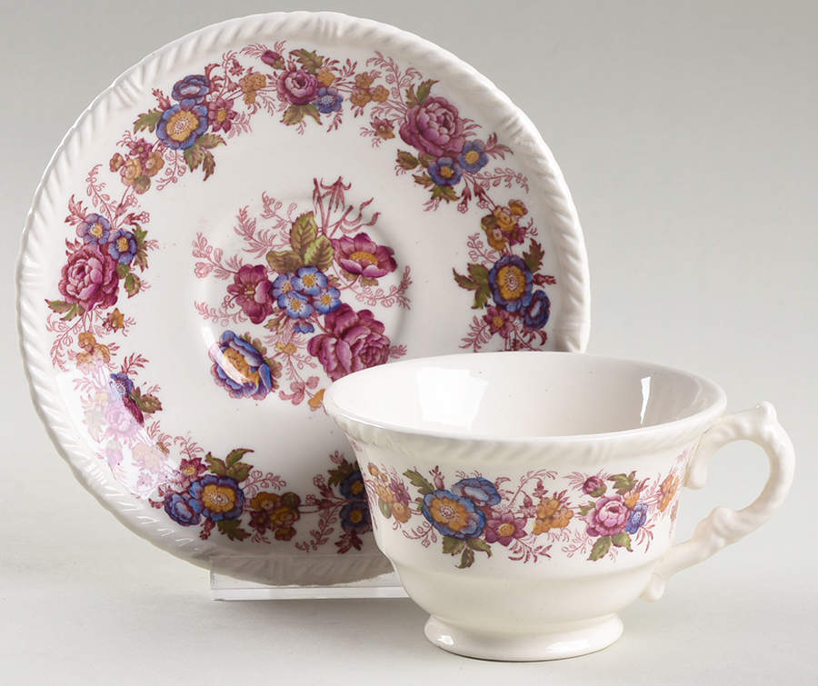 Trentham Footed Cup & Saucer Set by Royal Cauldon-1