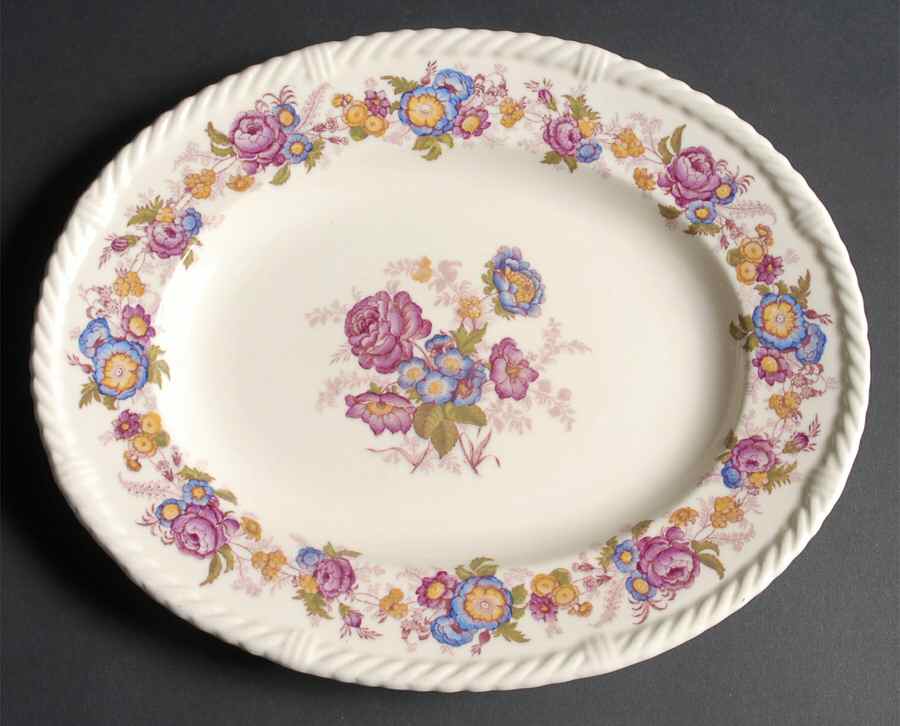 Trentham 12" Oval Serving Platter by Royal Cauldon-1