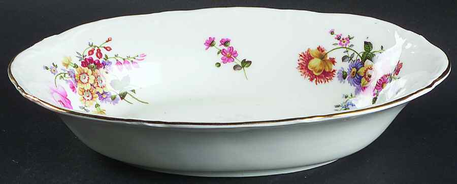Marita 9" Oval Vegetable Bowl by Royal Cauldon-1