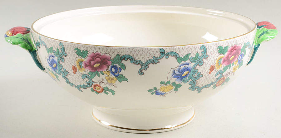 Victoria (Scalloped, Gold Trim) Tureen No Lid by Royal Cauldon-1