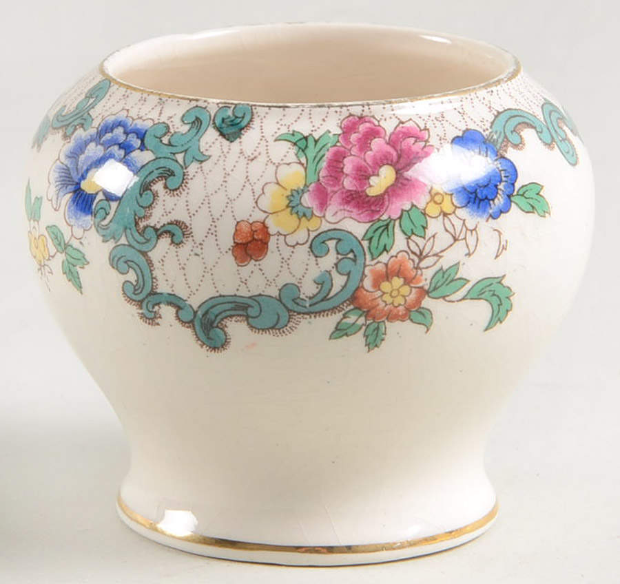 Victoria (Scalloped, Gold Trim) Toothpick Holder by Royal Cauldon-1
