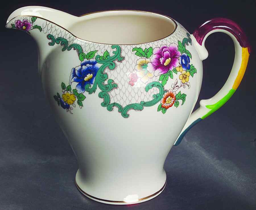 Victoria (Scalloped, Gold Trim) 24 Oz Pitcher by Royal Cauldon-1