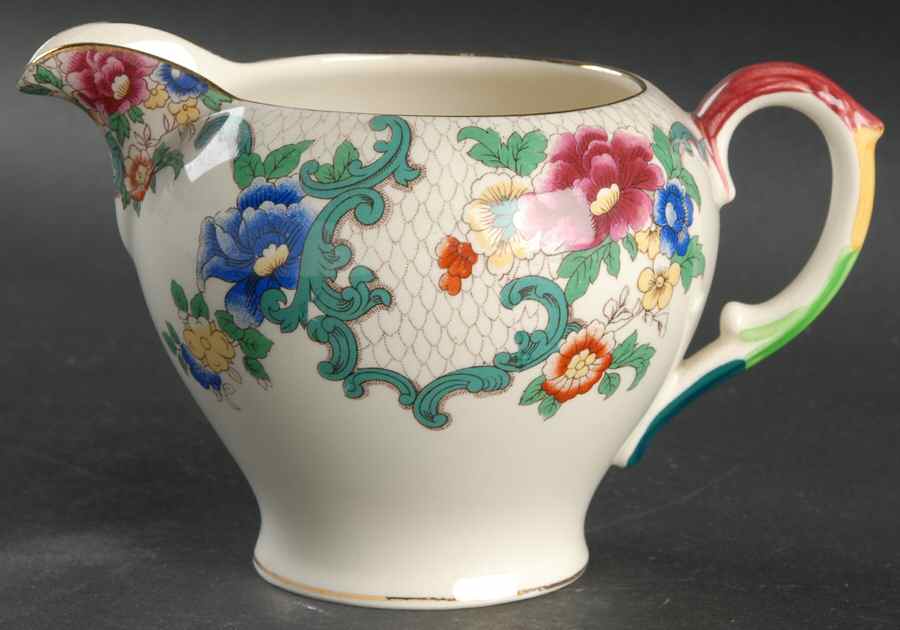 Victoria (Scalloped, Gold Trim) Creamer by Royal Cauldon-1