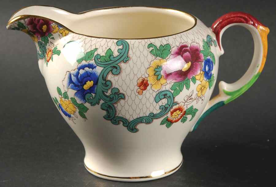 Victoria (Scalloped, Gold Trim) Creamer by Royal Cauldon-1