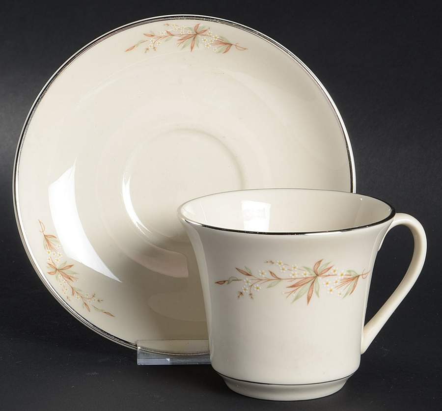 Cloverly Flat Cup & Saucer Set by Royal Devon-1