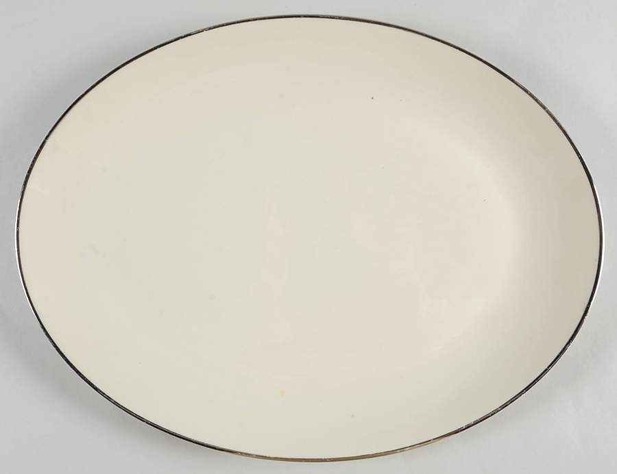 Simplicity Platinum 14" Oval Serving Platter by Royal Devon-1