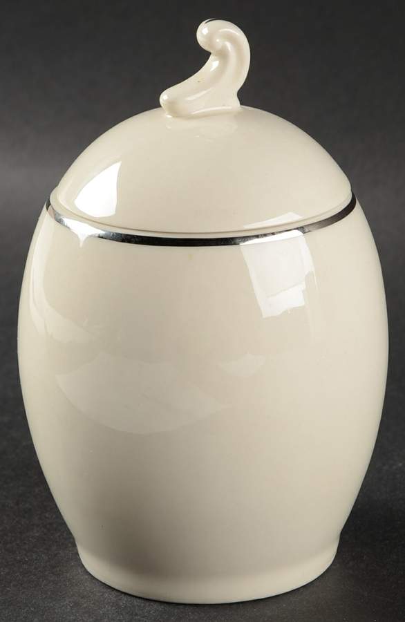 Simplicity Platinum Sugar Bowl & Lid by Royal Devon-1