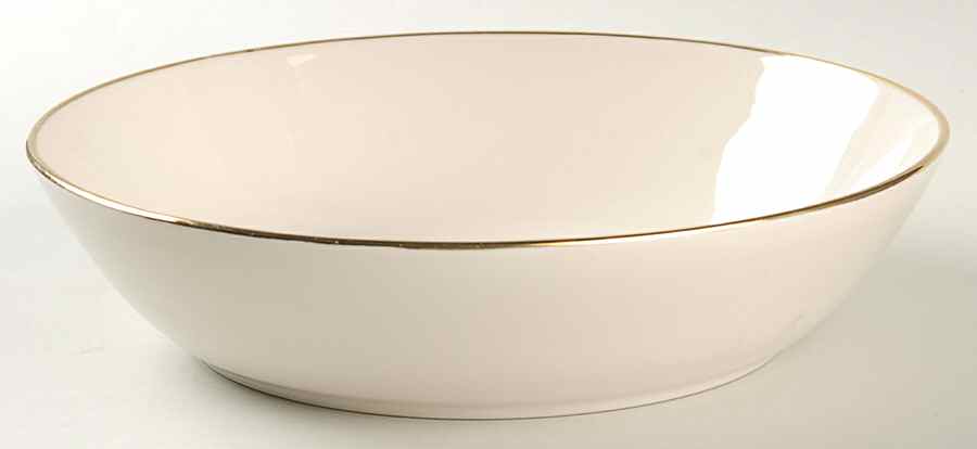 Simplicity Gold 8" Round Vegetable Bowl by Royal Devon-1
