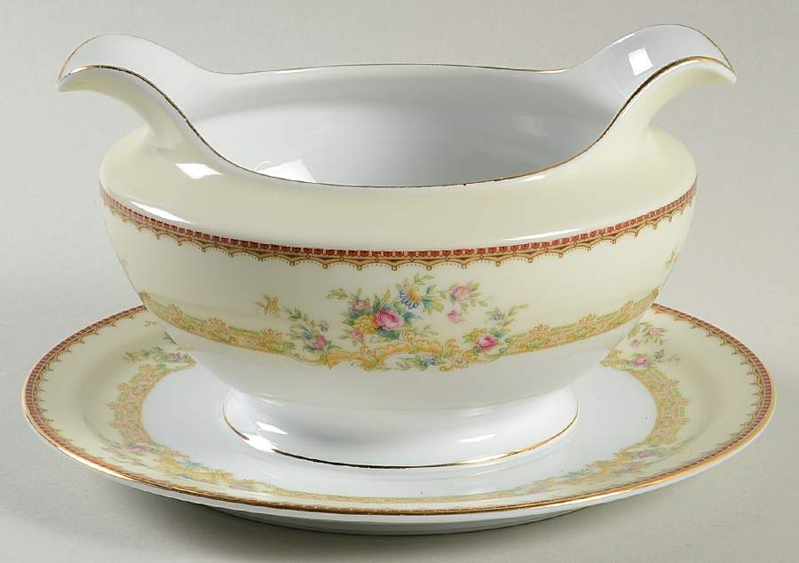 Adrian Gravy Boat with Attached Underplate by Royal Embassy-1