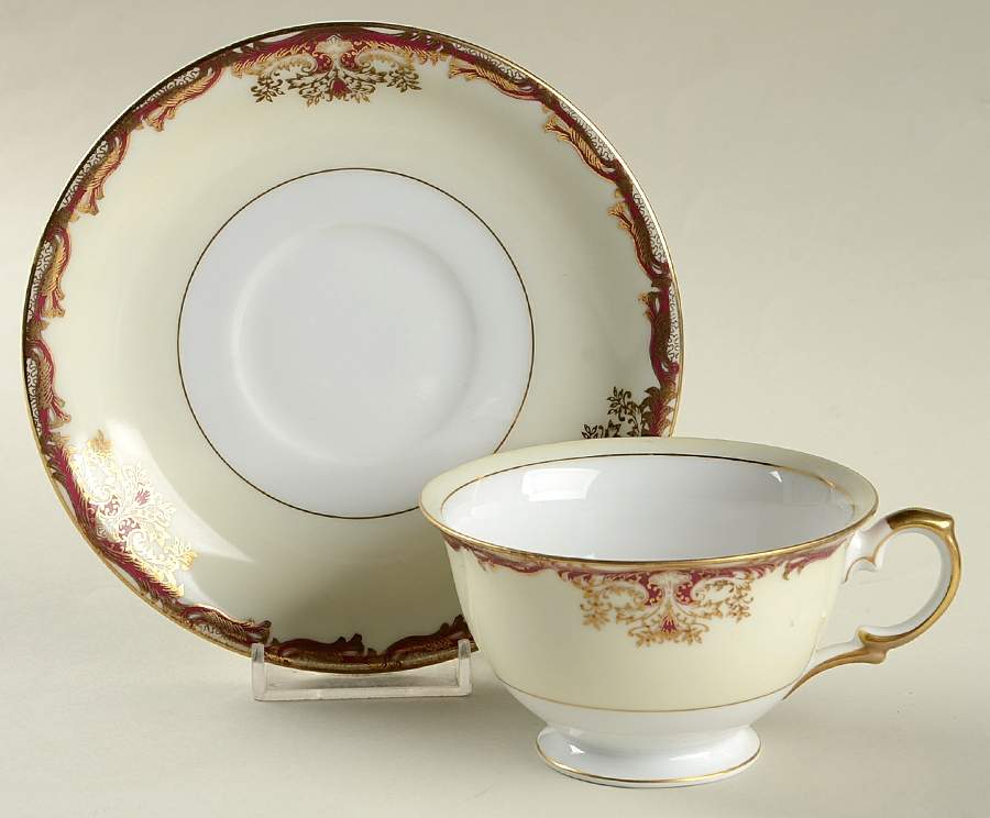 Derby Footed Cup & Saucer Set by Royal Embassy-1