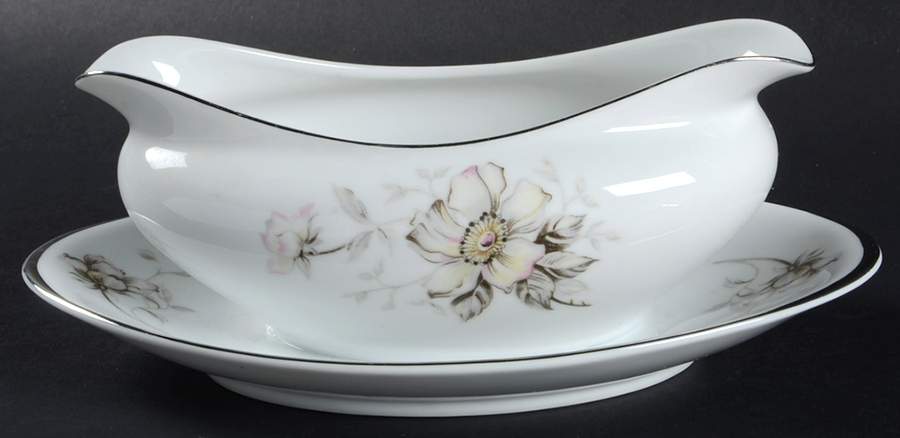 Enchantment Gravy Boat with Attached Underplate by Royal Embassy-1