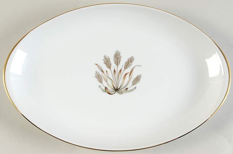 Golden Harvest 11" Oval Serving Platter by Royal Embassy-1