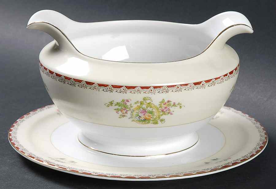 Oneida Gravy Boat with Attached Underplate by Royal Embassy-1
