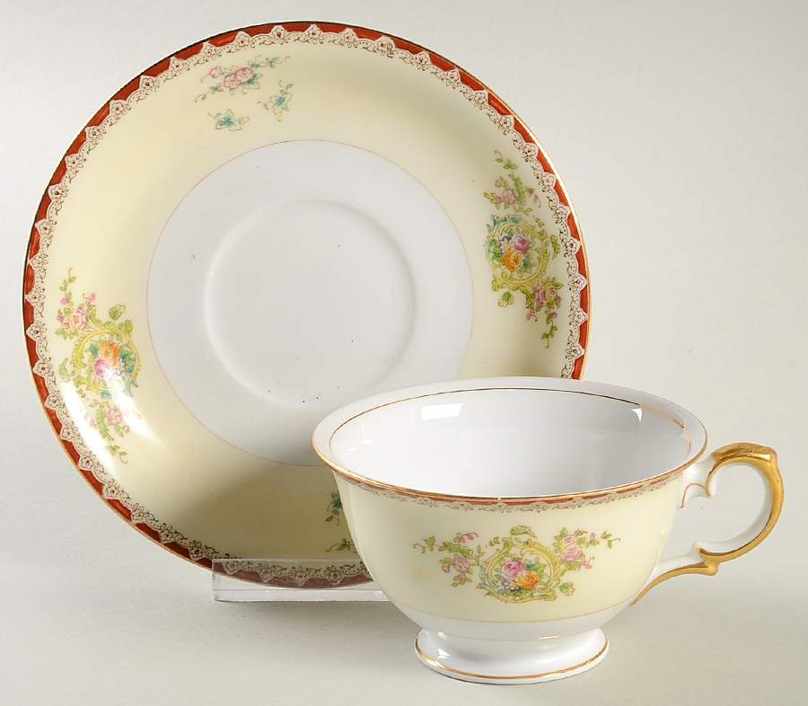 Oneida Footed Cup & Saucer Set by Royal Embassy-1