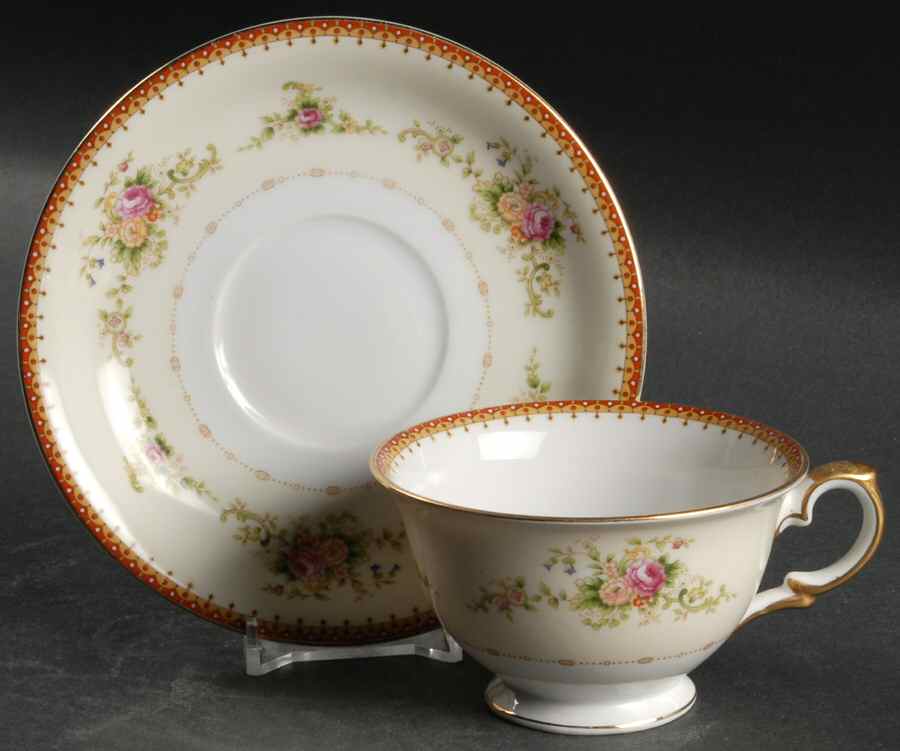 Racine Footed Cup & Saucer Set by Royal Embassy-1