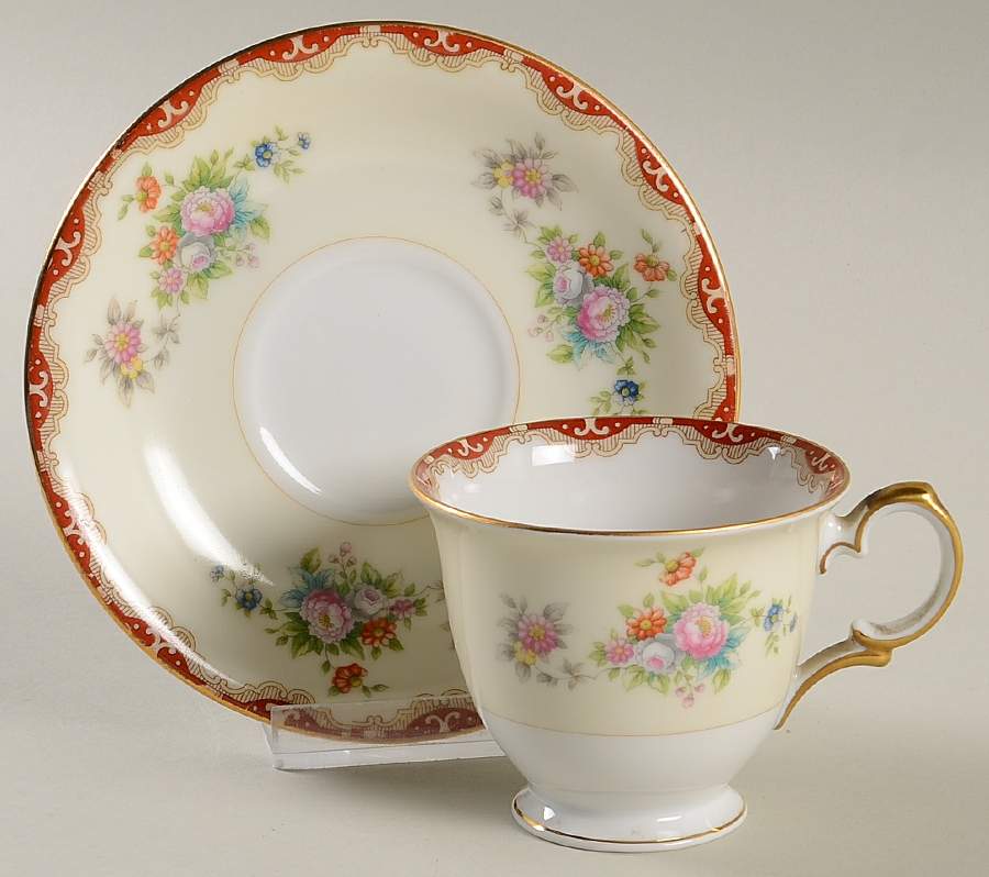 Rutland (Smooth Verge, Japan) Footed Demitasse Cup & Saucer Set by Royal Embassy-1