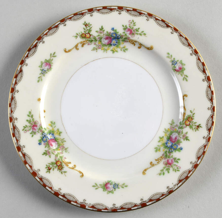 Saratoga (Multicolor Flowers) Bread & Butter Plate by Royal Embassy-1