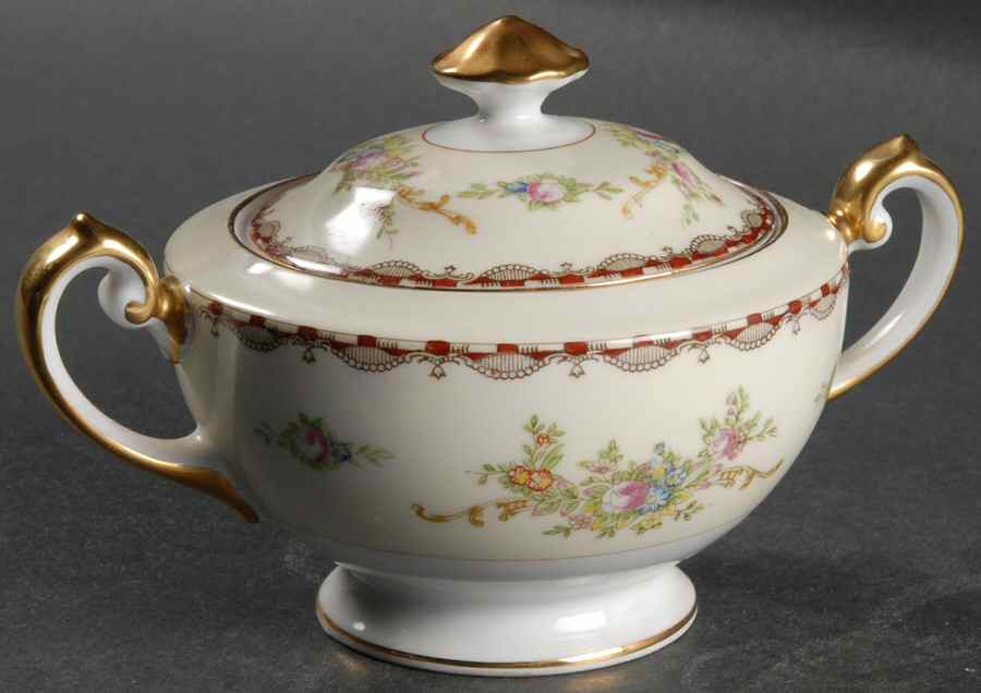 Saratoga (Multicolor Flowers) Sugar Bowl & Lid by Royal Embassy-1