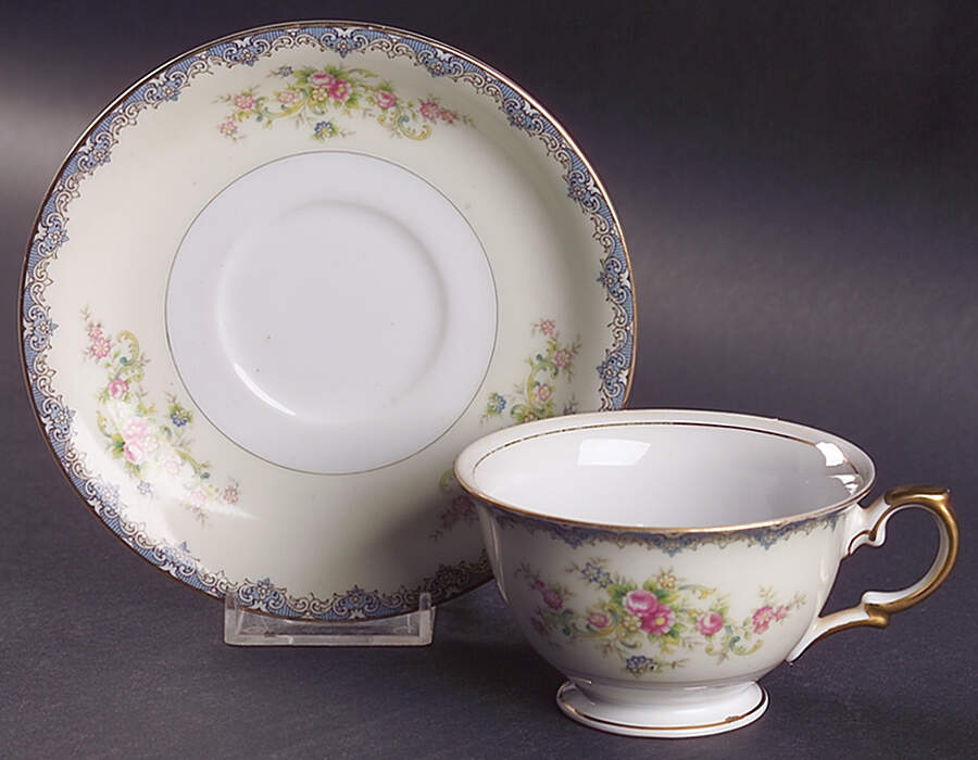 Seneca Blue Footed Cup & Saucer Set by Royal Embassy-1