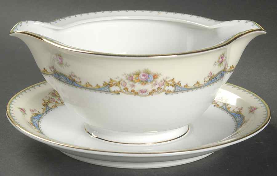 Wabash Gravy Boat with Attached Underplate by Royal Embassy-1