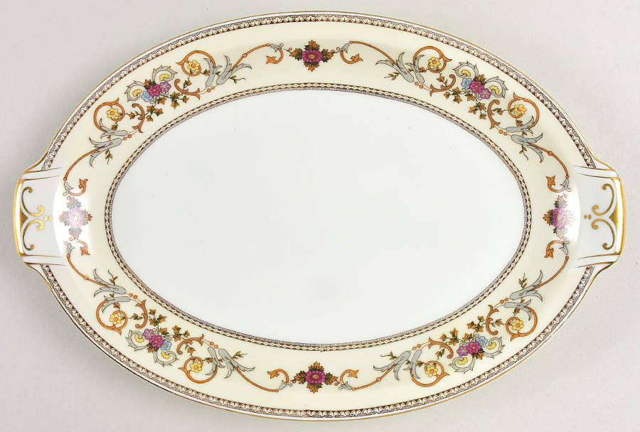 Wheeling (Japan) 12" Oval Serving Platter by Royal Embassy-1