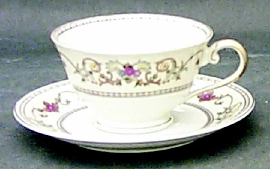 Wheeling (Japan) Footed Cup & Saucer Set by Royal Embassy-1