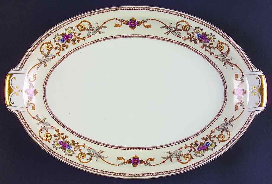 Wheeling (Japan) 13" Oval Serving Platter by Royal Embassy-1