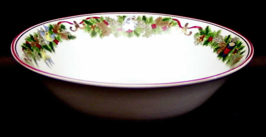 All The Days of Christmas 9" Round Vegetable Bowl by Royal Gallery-1