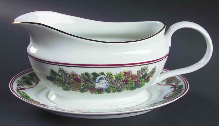 All The Days of Christmas Gravy Boat & Underplate by Royal Gallery-1